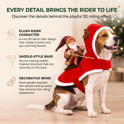 Santa Rider Costume for Dogs
